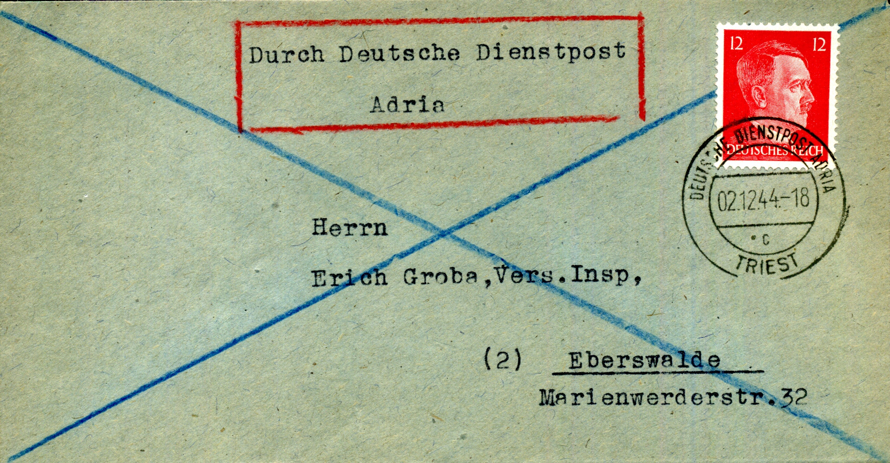 Beleg der Deutschen Dienstpost