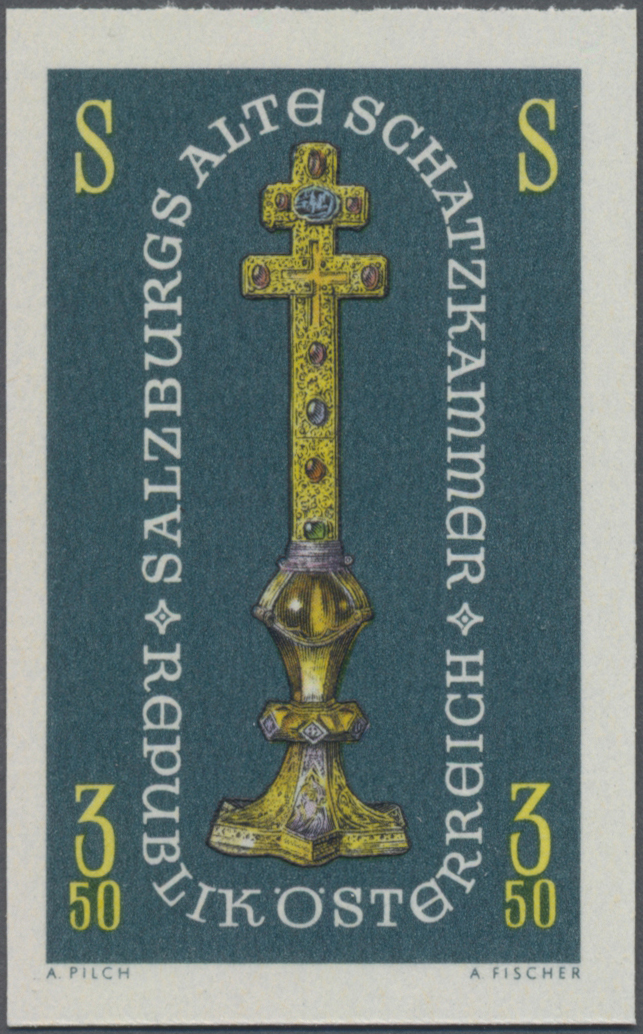 1967, 3 S, Salzburgs Alte Schatzkammer, Abbildung: Reliquienkreuz (sogenannte Staurothek)