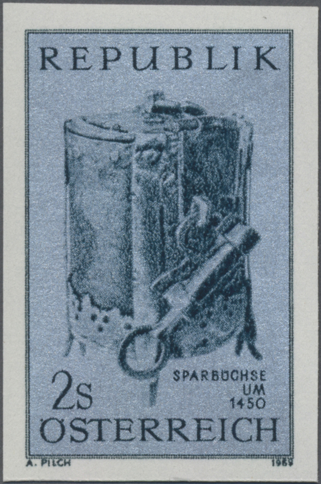 1969, 2 S, Weltspartag, Abbildung: Sparbüchse (um 1450)