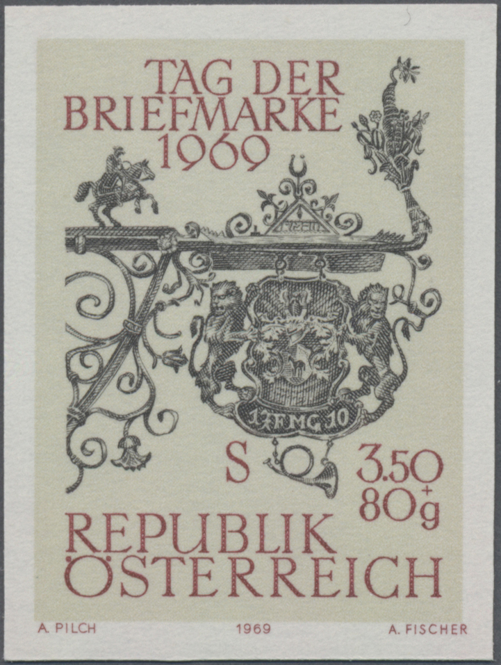 1969, 3, 50 S + 80 g, Tag der Briefmarke