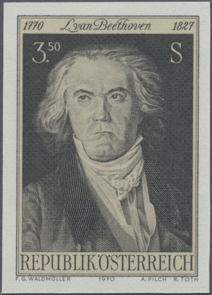 1970, 3, 50 S, 200. Geburtstag von Ludwig van Beethoven, Gemälde von Ferdinand Georg Waldmüller