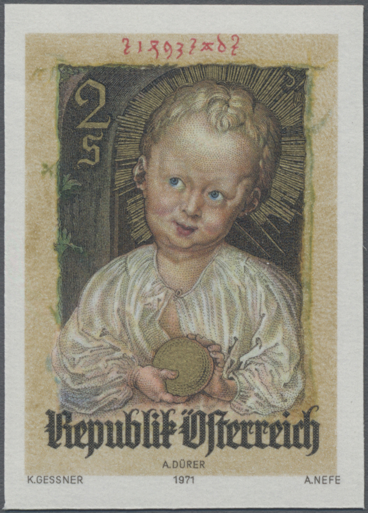 1971, 2 S, Weihnachten, Abbildung: Der Jesusknabe als Erlöser, Miniatur - Tempera von Albrecht Dürer (1471 - 1528