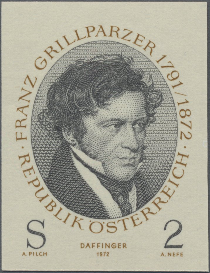 1972, 2 S, 100. Todestag von Franz Grillparzer (1791–1872), Dichter