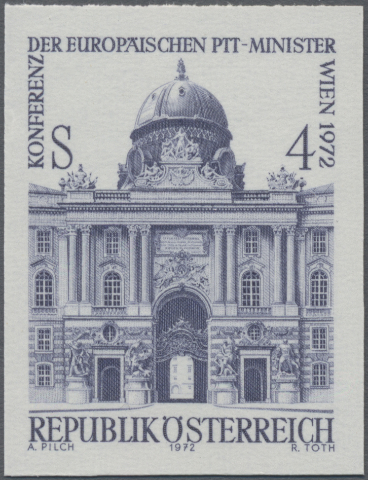 1972, 4 S, Konferenz der PTT - Minister, Abbildung: Wiener Hofburg