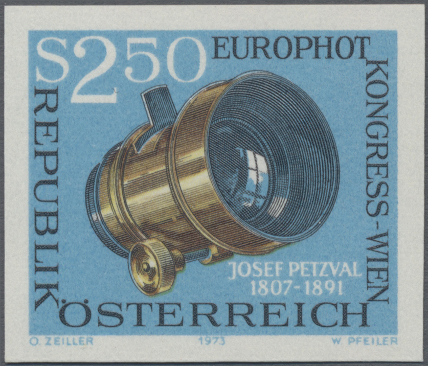 1973, 4 S, Europhot Kongress, Abbildung: Fotografisches Objektiv von Josef Petzval (1807 - 1891)