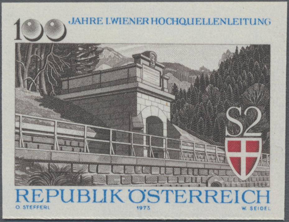 1973, 2 S, 100 Jahre 1. Wiener Hochquellenleitung, Abbildung: Kaiserbrunnen (Wasserschloss) im Höllental