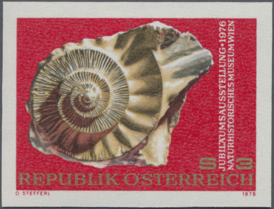 1976, 3 S, Jubiläumsausstellung des Naturhistorischen Museums Wien, Abbildung Ammonit