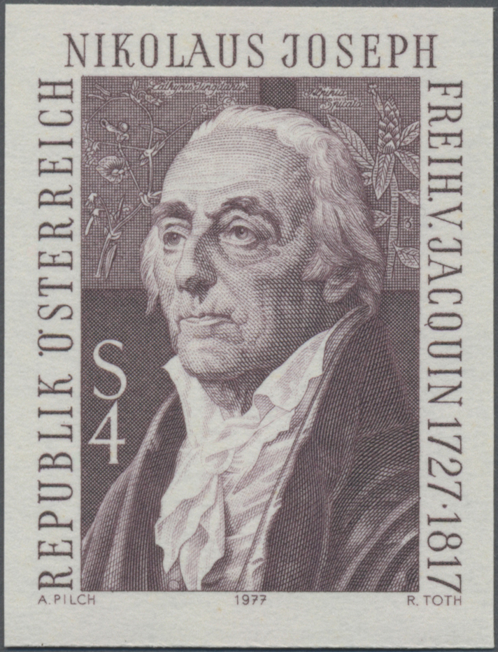 1977, 4 S, 250. Geburtstag von Nikolaus Joseph Freiherr von Jacquin, Botaniker