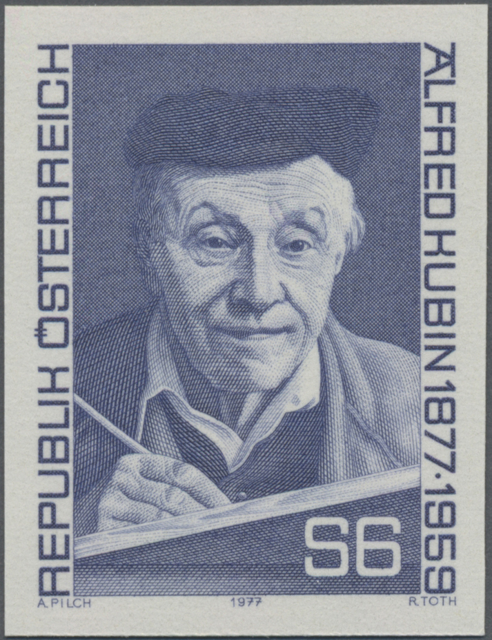 1977, 6 S, 100. Geburtstag von Alfred Kubin, Maler und Graphiker