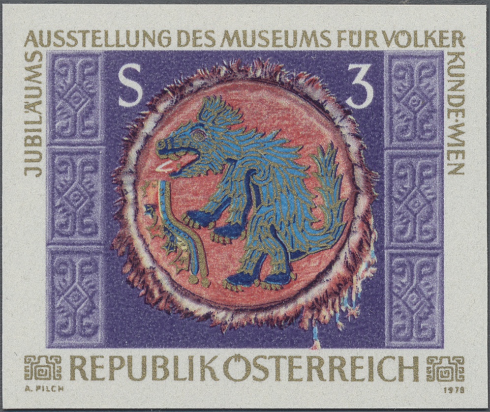 1978, 3 S, Jubiläumsausstellung des Museums für Völkerkunde, Wien, Abbildung: Aztekischer Federschild mit Darstellung eines Kojoten