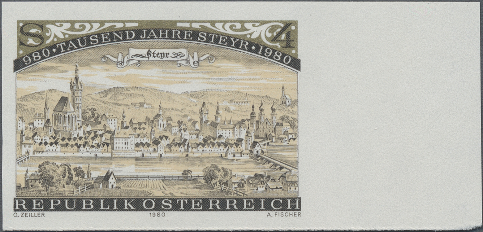 1980, 4 S, 1000 Jahre Stadt Steyr, Abbildung: Steyr um 1693 (Kupferstich)