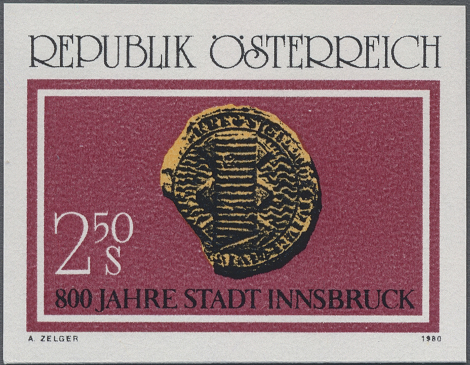 1980, 2, 50 S, 800 Jahre Stadt Innsbruck, Abbildung: Stadtsiegel von 1267