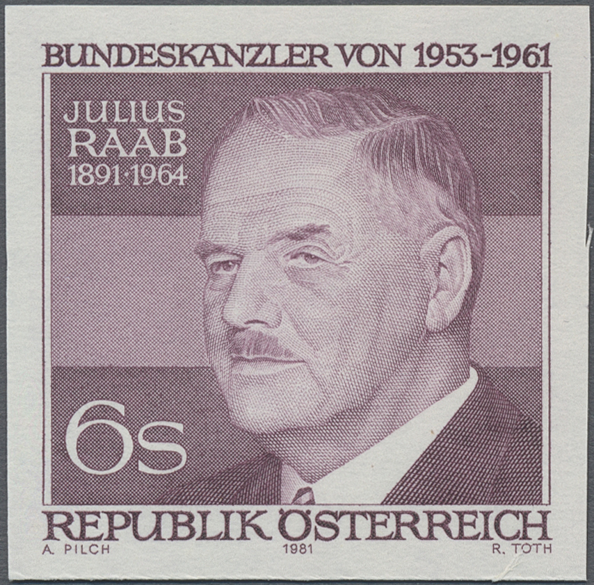 1981, 6 S, 90. Geburtstag von Julius Raab, Bundeskanzler