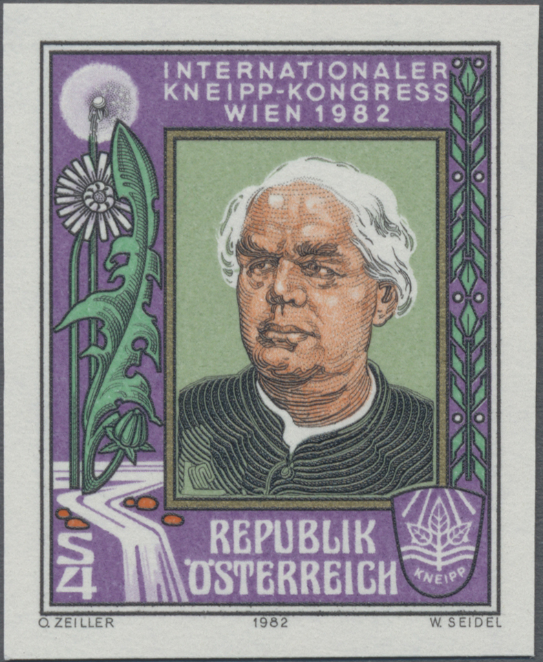 1982, 4 S, Internationaler Kneipp Kongress in Wien, Abbildung: Sebastian Kneipp (1821–1897), katholischer Geistlicher und Naturheilkundler
