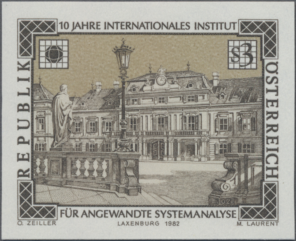 1982, 3 S, 10 Jahre Internationales Institut für angewandte Systemanalyse, Abbildung: Schloss Laxenburg, Sitz des Instituts