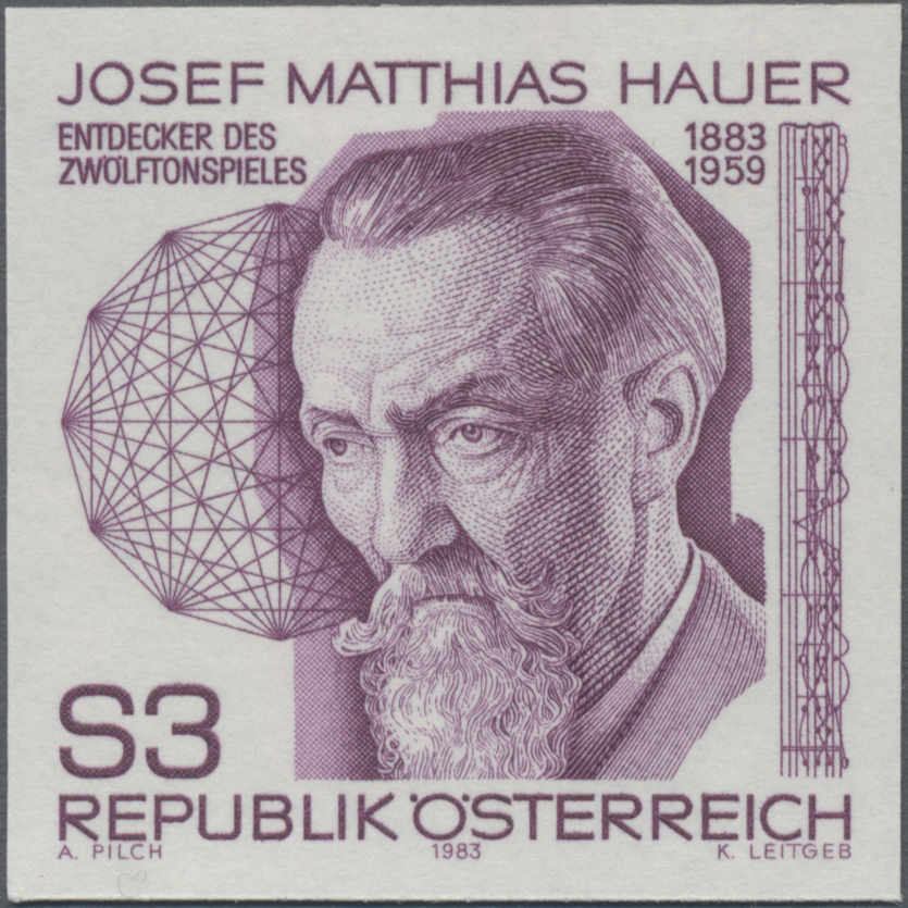 1983, 3 S, 100. Geburtstag von Josef Matthias Hauer, Entdecker des Zwölftonspieles
