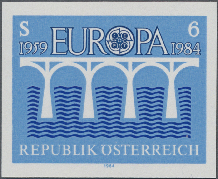 1984, 6 S, Europa CEPT, Abbildung: Brücke