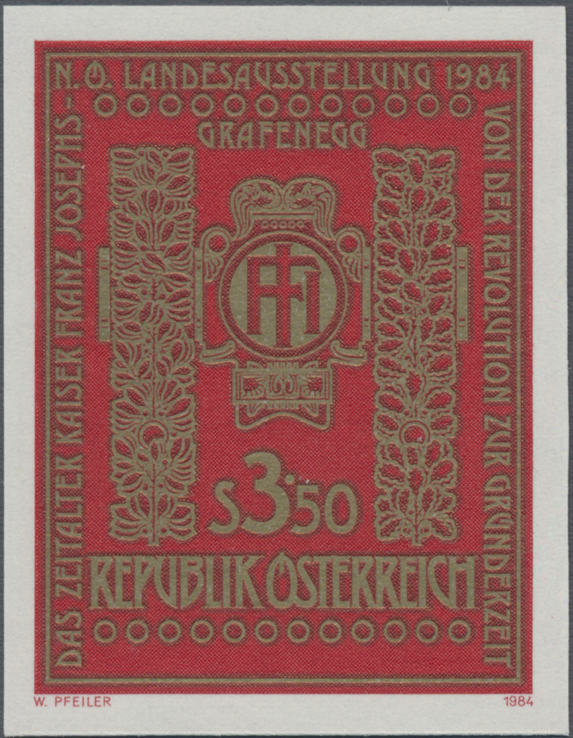1984, 3, 50 S, Niederösterreichische Landesausstellung Das Zeitalter Kaiser Franz Josephs, Abbildung: Einband des Buches Viribus unitis