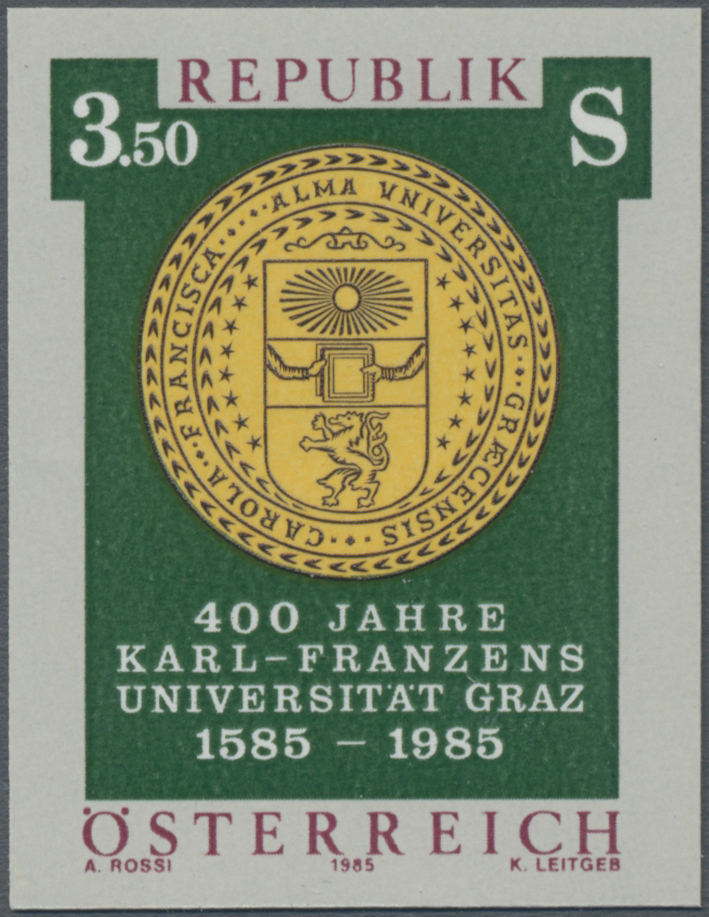 1985, 3, 50 S, 400 Jahre Karl - Franzens - Universität, Graz, Abbildung: Universitätssiegel