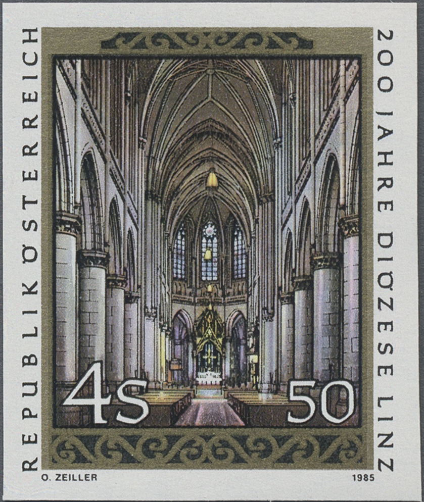 1985, 4, 50 S, 200 Jahre Diözese Linz, Abbildung: Innenansicht des Linzer Doms