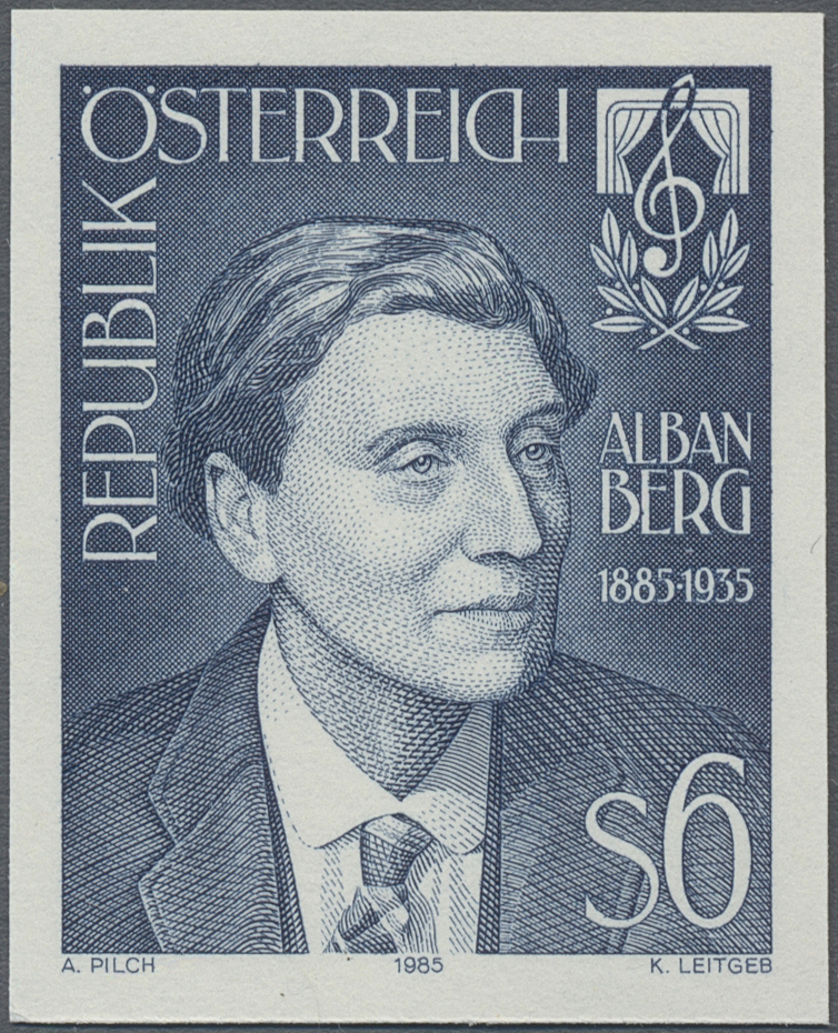 1985, 6 S, 100. Geburtstag von Alban Berg, Komponist