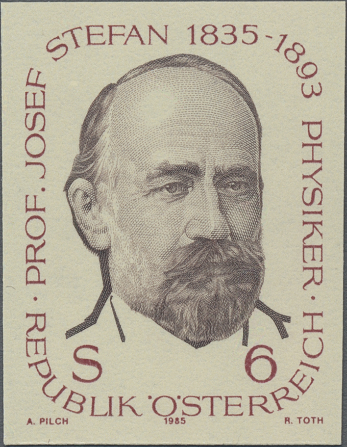 1985, 6 S, 150. Geburtstag von Josef Stefan, (1835 - 1893), Mathematiker, Physiker