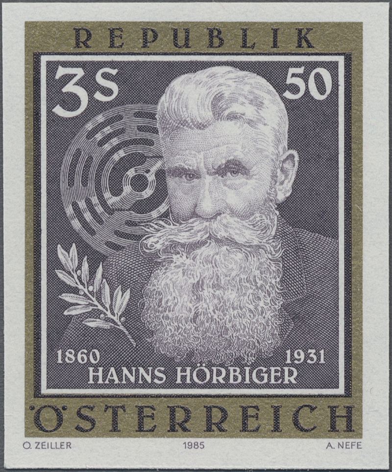 1985, 3, 50 S, 125. Geburtstag von Hanns Hörbiger (1860 - 1931), Ingenieur, Welteislehre