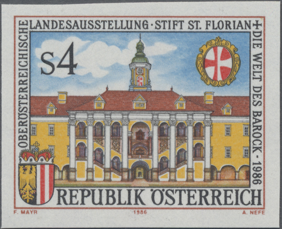 1986, 4 S, Oberösterreichische Landesausstellung: Die Welt des Barock, Abbildung: Chorherrenstift St. Florian