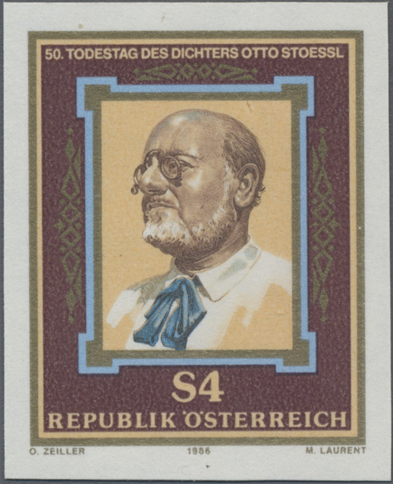 1986, 4 S, 50. Todestag von Otto Stoessl (1875 - 1936), Dichter und Schriftsteller