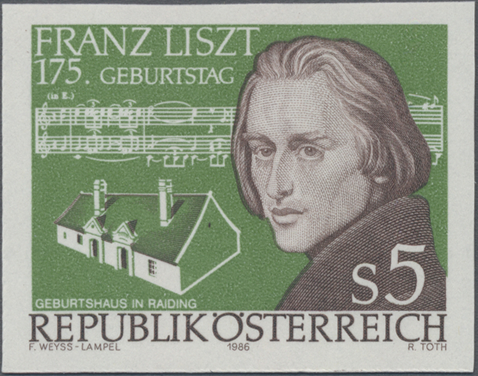 1986, 5 S, 175. Geburtstag von Franz Liszt