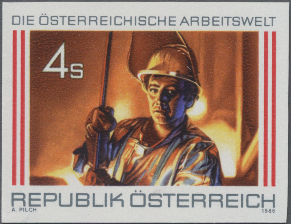 1986, 4 S, Die österreichische Arbeitswelt - Stahlarbeiter