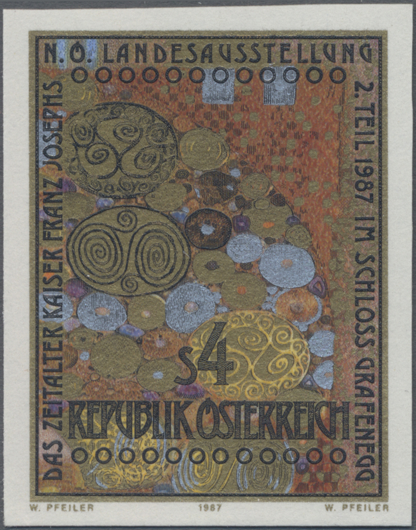 1987, 4 S, Niederösterreichische Landesausstellung Das Zeitalter Kaiser Franz Josephs, Abbildung: Adele Bloch - Bauer (Detail), Gemälde von Gustav Klimt (1862–1918)