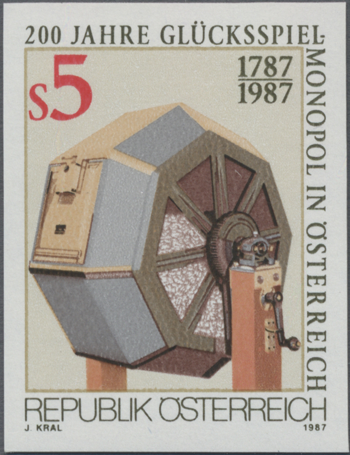 1987, 5 S, 200 Jahre Glücksspielmonopol, Abbildung: Lostrommel