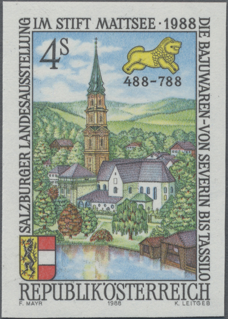 1988, 4 S, Salzburger Landesausstellung im Stift Mattsee - Die Bajuwaren: von Severin bis Tassilo 488 - 788