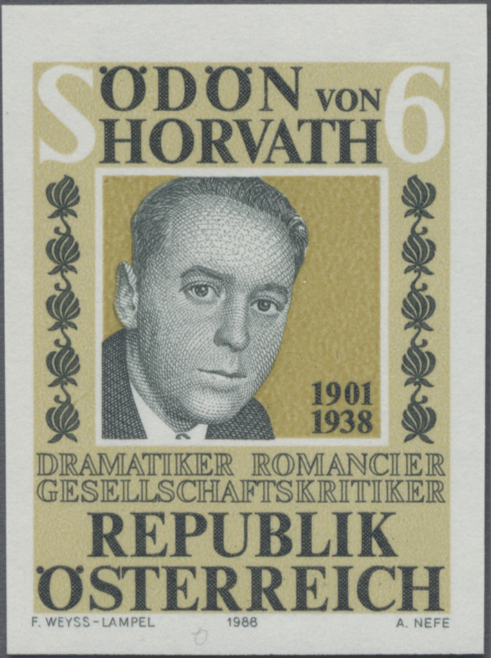 1988, 6 S, 50. Todestag von Ödön von Horvath (1901 - 1938), Schriftsteller