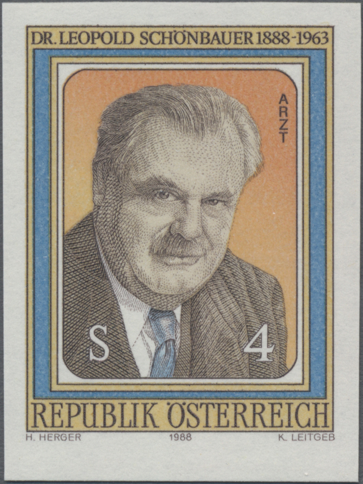 1988, 4 S, 100. Geburtstag von Leopold Schönbauer (Arzt)