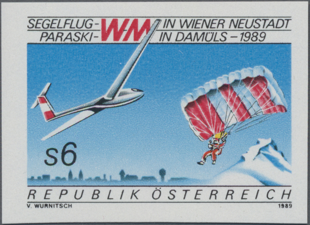 1989, 6 S, Segelflug - Weltmeisterschaft in der Wiener Neustadt und Paraski - Weltmeisterschaft in Damüls