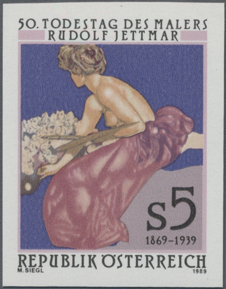 1989, 5. S, 50. Todestag von Rudolf Jettmar, Abbildung: Die Malerei, Gemälde
