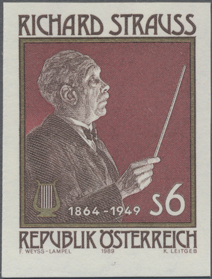 1989, 6 S, 125. Geburtstag von Richard Strauss, Komponist