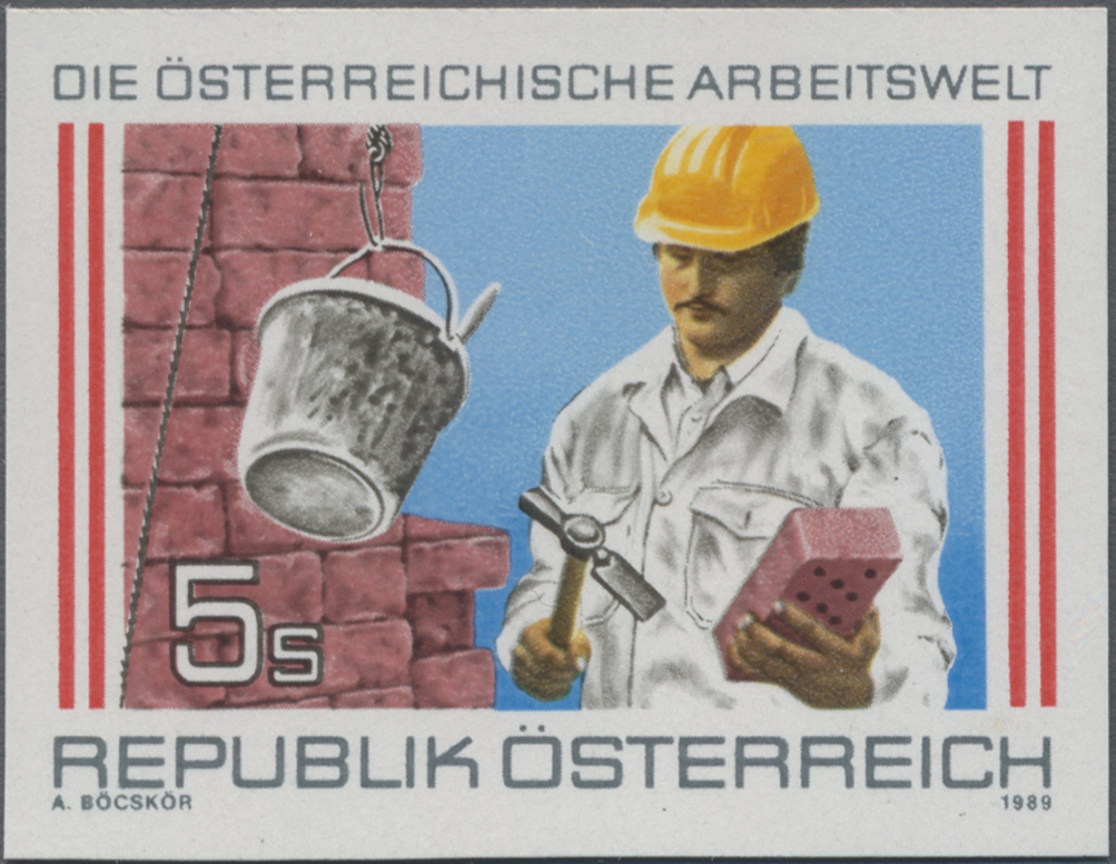 1989, 5 S, Arbeitswelt - Maurer