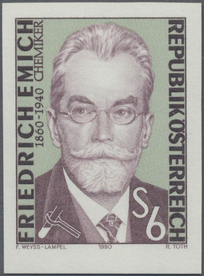 1990, 6 S, 50. Todestag von Friedrich Emich, Chemiker