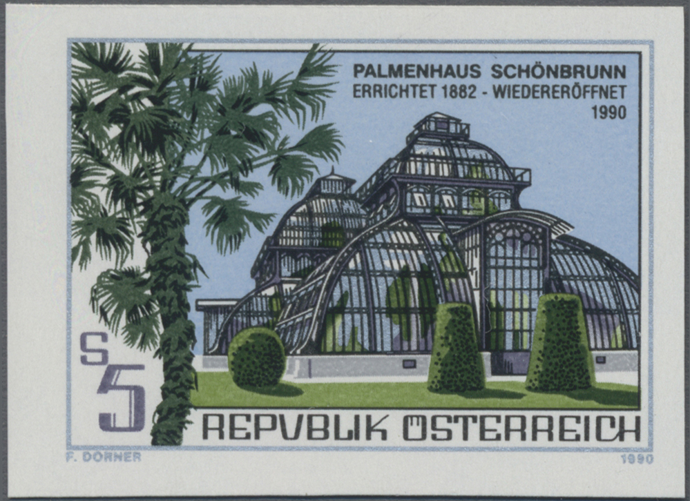 1990, 5 S, Wiedereröffnung des Palmenhauses Schönbrunn