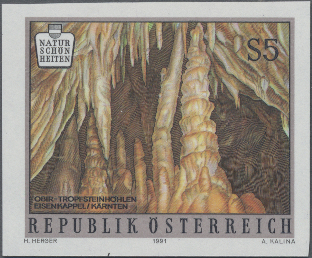 1991, 5 S, Naturschönheiten in Österreich - Obir - Tropfsteinhöhle in Eisenkappel (Kärnten)