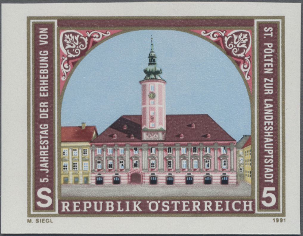 1991, 5 S, 5. Jahrestag der Erhebung von St. Pölten zur Landeshauptstadt von Niederösterreich