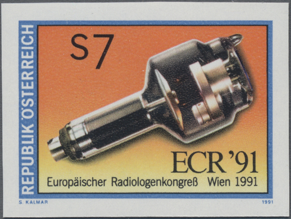 1991, 7 S, Europäischer Radiologenkongress in Wien, Abbildung Röntgenröhre