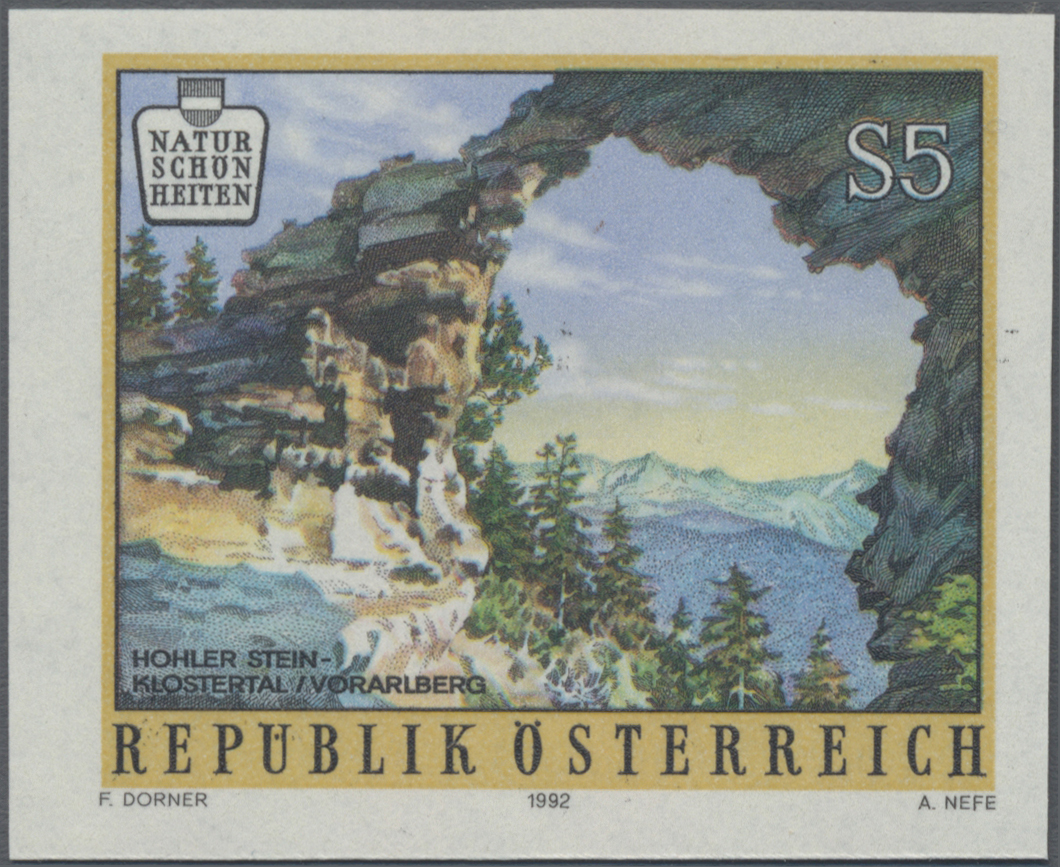 1992, 5 S, Naturschönheiten in Österreich - Hohler Stein bei Braz im Klostertal