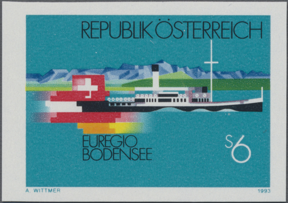 1993, 6 S, Euregio Bodensee, Abbildung: Restaurierter Schaufelradbagger Hohentwiel