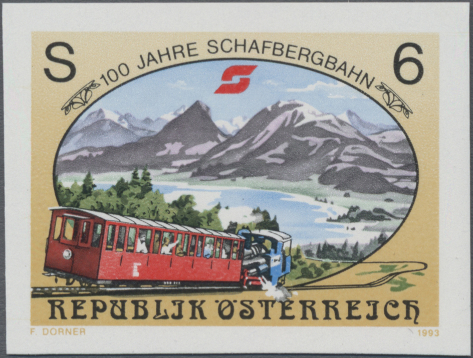 1993, 6 S, 100 Jahre Schafbergbahn, Abbildung: Blick auf den Wolfgangsee