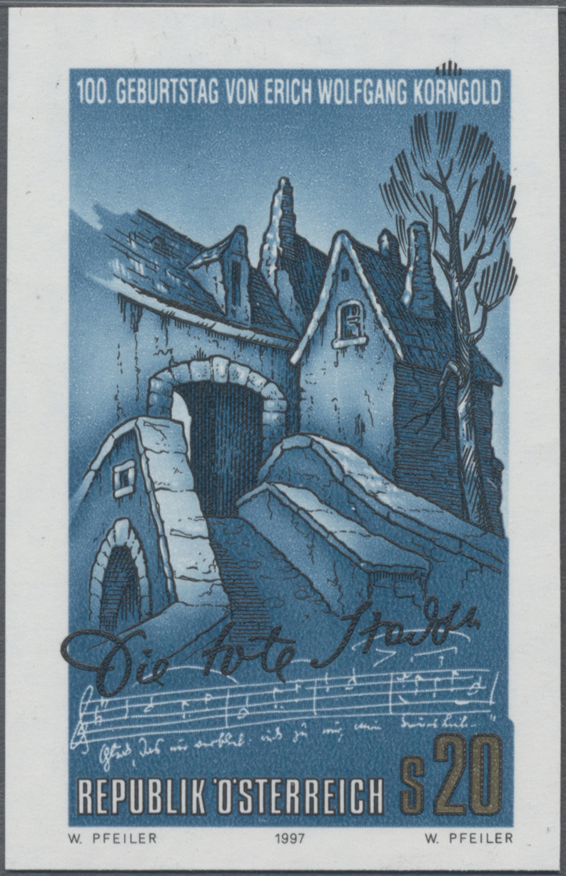 1997, 20 S, 100. Geburtstag von Erich Wolfgang Korngold, Komponist, Abbildung: Bühnenbild zur Oper Die tote Stadt