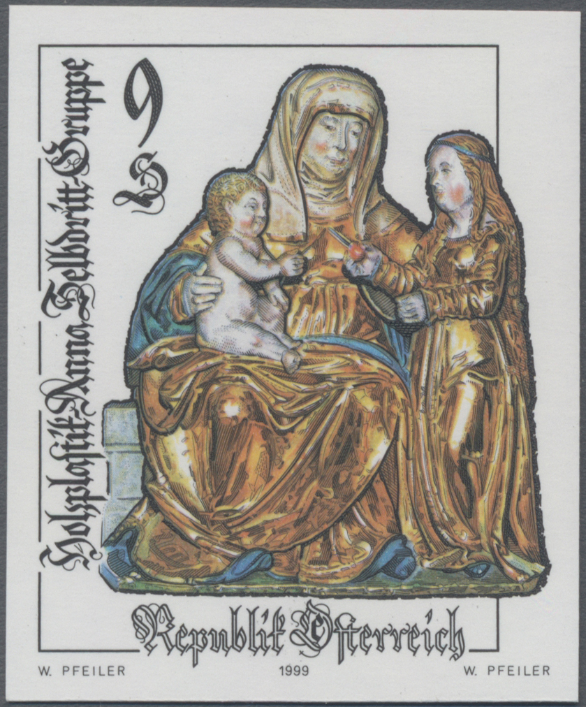1999, 9 S, Altes Kunsthandwerk, Abbildung: St. Anna selbdritt, Holzplastik (um 1520) in der Pfarrkirche St. Georg in Pürgg von Lienhart Astl